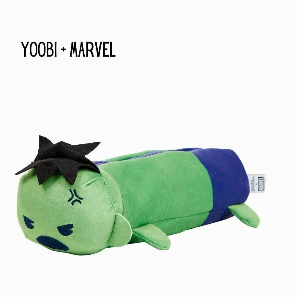 YOOBI + MARVEL Kids Incredible Hulk Fabric School Zipper Pencil Case Pouch